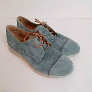 Samuel Hubbard Casual Walking Blue Suede Leather lace up coastal boat shoe 9.5